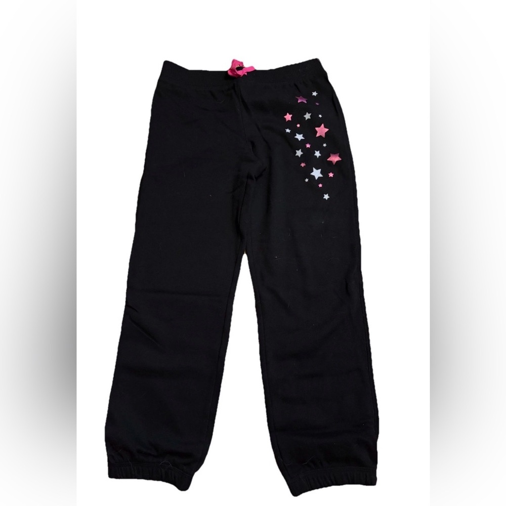 NWOT Girls Danskin Now Black Star Print Joggers - Size M (7/8)